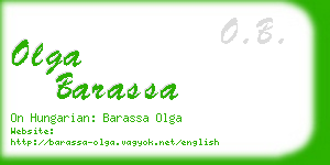 olga barassa business card